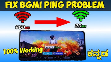 How to Fix Battlegrounds Mobile India Ping Problem in Kannada | Fix BGMI Ping Problem |