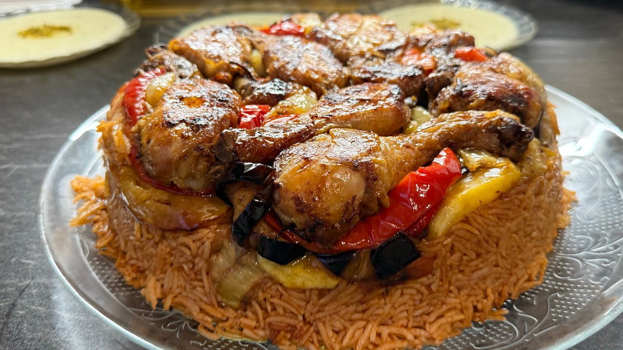 فطور ٥ رمضان 🌙 مقلوبة  عراقية اصيلة عمي لوحه فنيةشوربة المطاعم كريميه حمص بطحينة حلى  اهلنه الطيبين