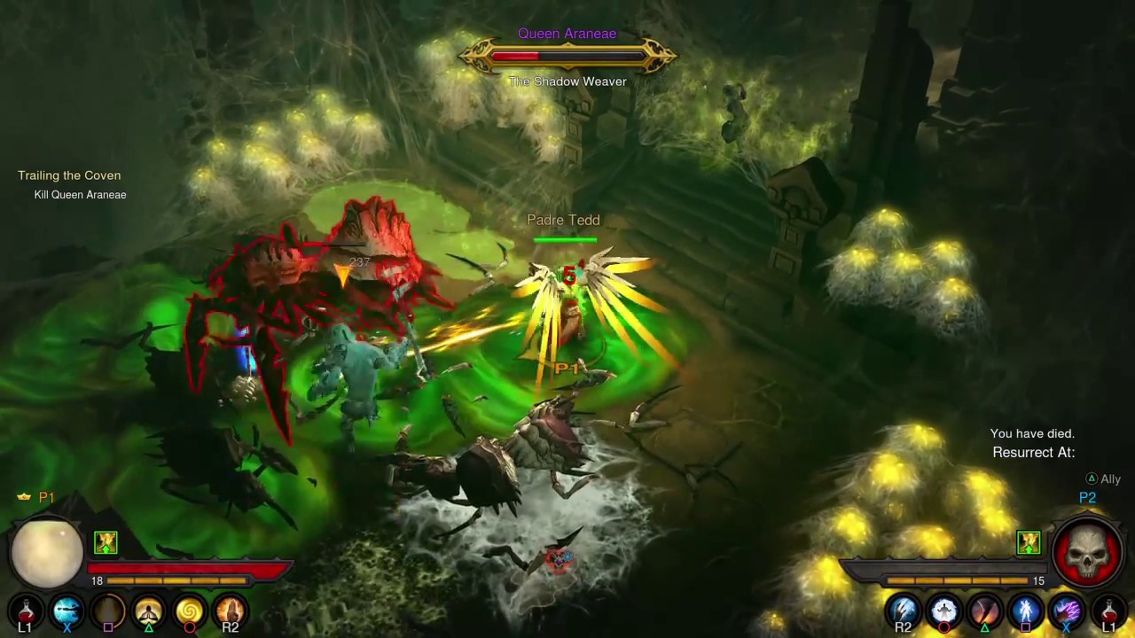 Diablo III: Reaper of Souls PS4 gameplay splitscreen coop - YouTube