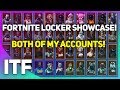 My Fortnite Locker Showcase on BOTH Accounts! (Fortnite Battle Royale)