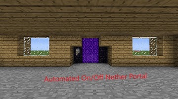 Minecraft Automated On/Off Nether Portal tutorial.