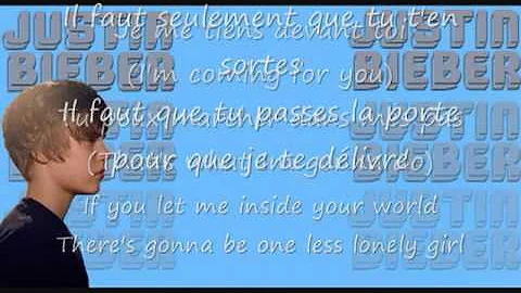 One Less Lonely Girl - Justin Bieber (French Version Lyrics)