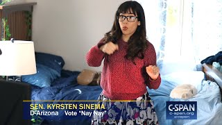 Sen. Kyrsten Sinema practicing her NO vote