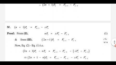 Recurrence formulas for Legendre’s polynomials