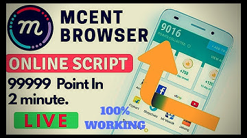 mCent browser unlimited point earning trick | online working script