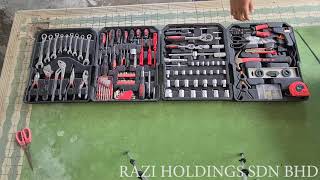 Isku Tool Kit Set 187pcs Tools Set kit Box 187pcs Hand Toolset 187pcs Toolkit Toolbox 187 Lengkap Dan Serbaguna Tas Perkakas Tukang