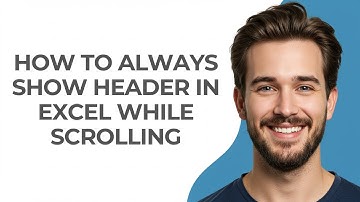 How To Always Show Header In Excel While Scrolling - UPDATED!