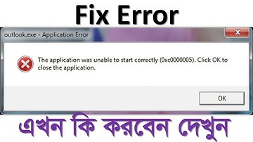 How to fix 0xc0000005 error |The application was unable to start correctly 0xc0000005 | bangla voice