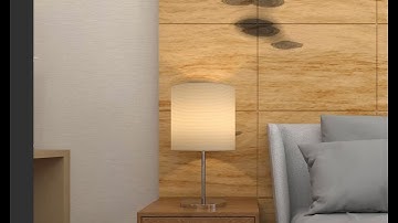 SKETCHUP | VRAY | BEDSIDE TABLE LAMP MATERIAL | TWO SIDED MATERIAL