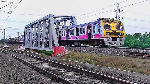 Super Speedy New ICF Medha & Old EMU Trains Skip Over Rail Bridge Back to back | Eastern Railways