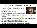 Lab Safety Essentials for Chemistry and Biology Activities
