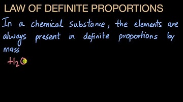 Law of definite proportions | Atoms and Molecules | Chemistry | Khan Academy