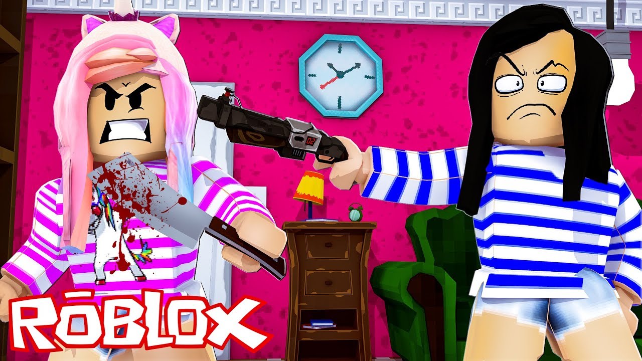 Roblox Murder Mystery - Murderer Little Leah VS Sheriff Little Carly!