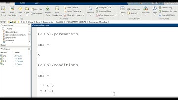 Solución de ecuaciones e inecuaciones en Matlab