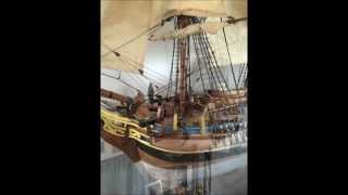 Display cabinet build for model of HMS Bounty.