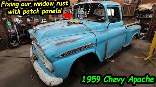 Fitting window patch panels on our 1959 Chevy Apache