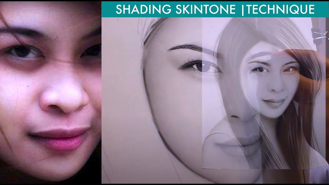 SHADING SKINTONE | Using BRUSH | CHARCOAL Portrait Technique | STEP 5 ...