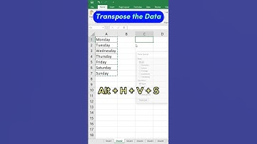 How to transpose data in MS excel | Transpose  #excel #exceltips