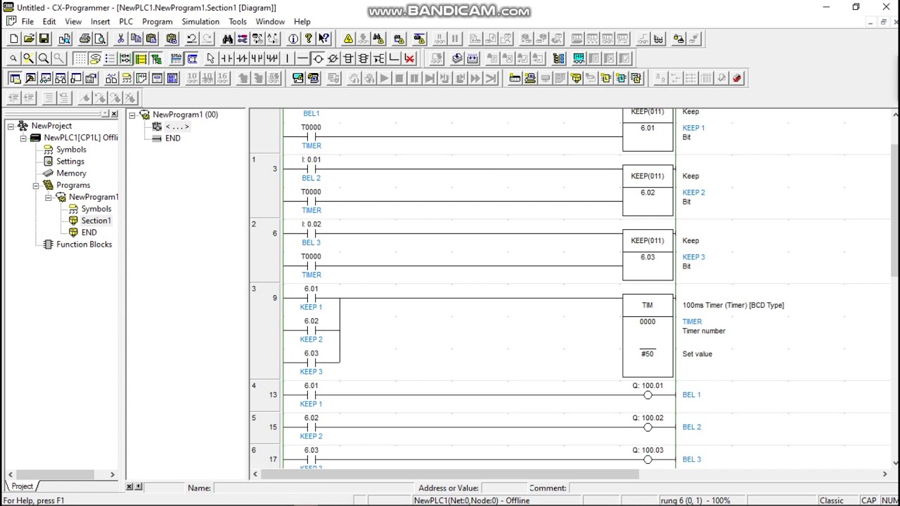 Ladder Diagram | Bell Quiz | Menggunakan CX ONE - YouTube