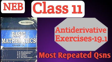 Part-3: Antiderivative Class 11 Maths | Exercise 19.1 | Trigonometric functions