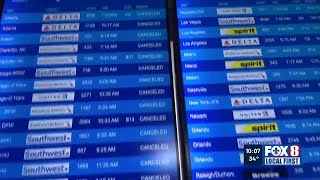 Armstrong Airport runways open, but delays and cancellations limit flights