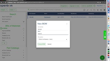 OpenBOM 101: Getting started and Multi-level BOM