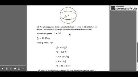 Related Rates with Circles and Spheres