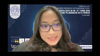 DPP AAI - Webinar Sosialisasi UU No. 27/2023 Tentang Perlindungan Data Pribadi