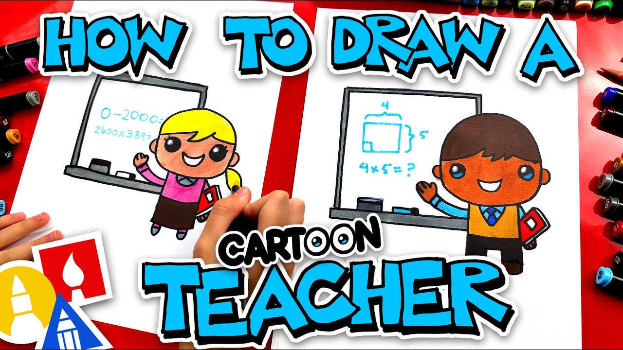 Happy Labor Day! How To Draw A Cute Cartoon Teacher 