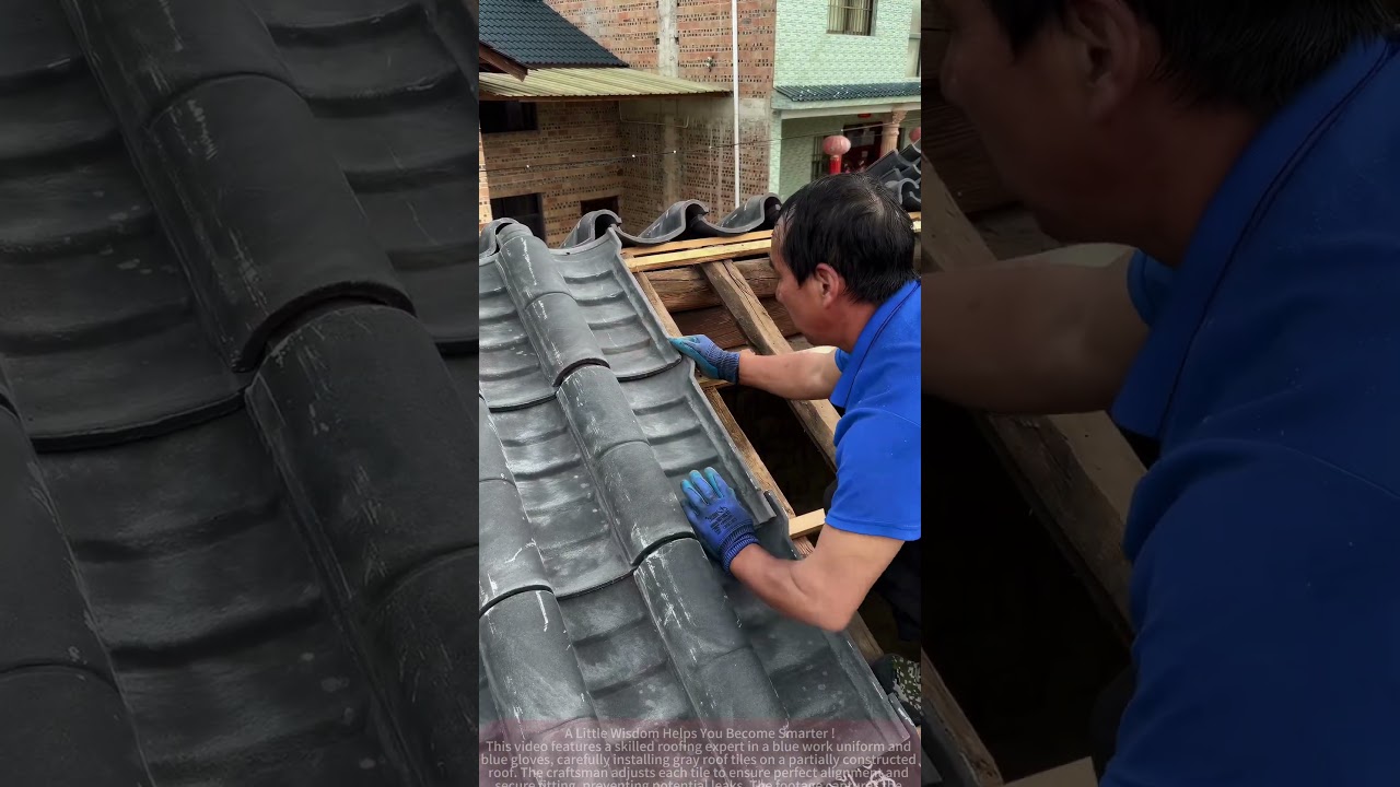 Pro Roofing Expert Demonstrates Accurate Installation of Roof Tiles (Seam Alignment Tips)