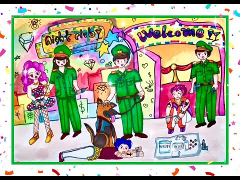 VẼ TRANH ƯỚC MƠ CỦA EM: TRỞ THÀNH CẢNH SÁT HÌNH SỰ- BẢO VỆ NƯỚC ❤️