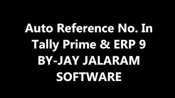 Auto reference No in sales & Pos For Tally ERP 9 & Tally Prime || Tally Customization.