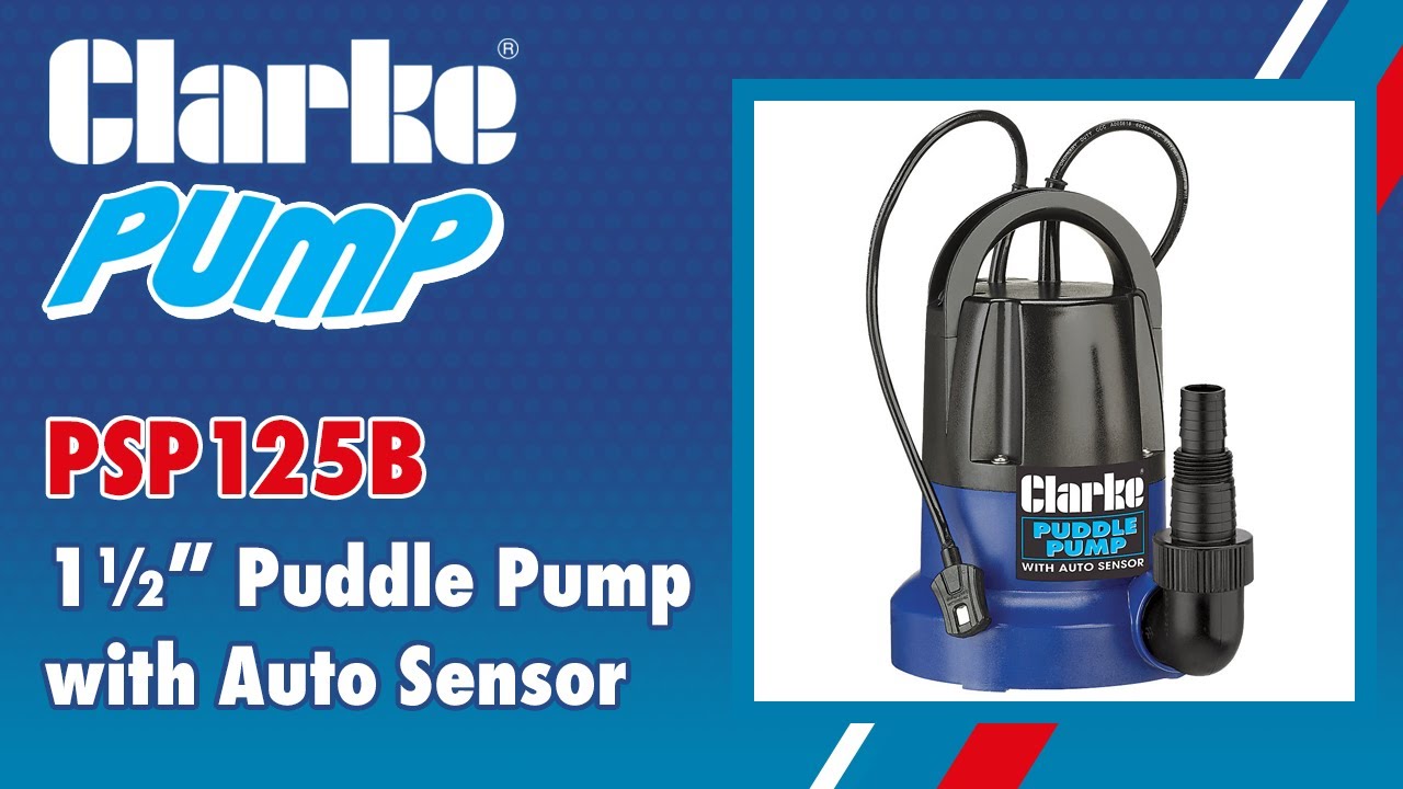 Clarke PSP125B 1½" Puddle Pump with Auto Sensor (400W) - 7230694