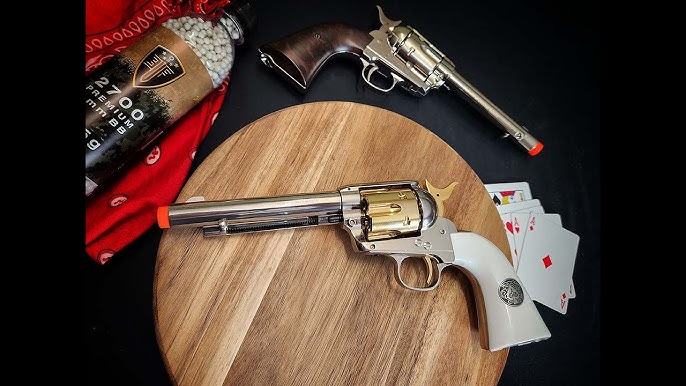 Legends Smokewagon CO2 Airsoft Revolver [Limited Edition] (Nickel/Gold), SS Airsoft