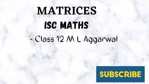 ISC Maths|| Class 12 ||M L Aggarwal Solutions || Chapter 3 || Matrices Ex 3.5 Solutions Q 1 - 3
