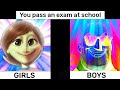 Girls vs boys / Mr. incredible and elastigirl