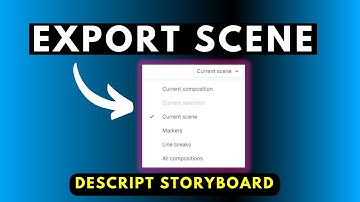 How to Export a Scene from Descript Storyboard