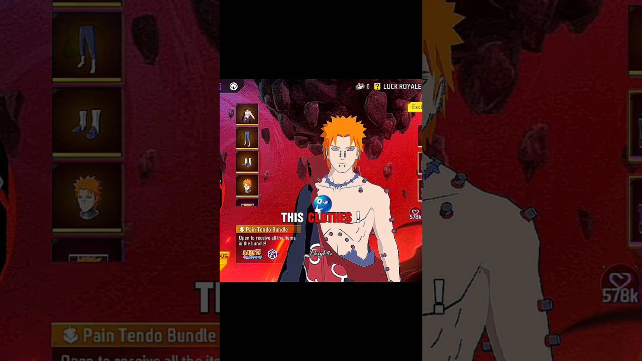 Pain Bundle History 💔 | Freefire X Naruto ❤️‍🔥 