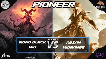 Mono Black Midrange VS Abzan Midrange    [MTG Pioneer Round 1]