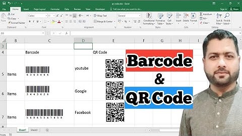 How to Create Barcode and QR Code in Microsoft Excel 2016 in Urdu and Hindi, QR Code || Barcode