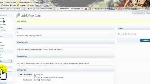adding links to your sidebar on wordpress