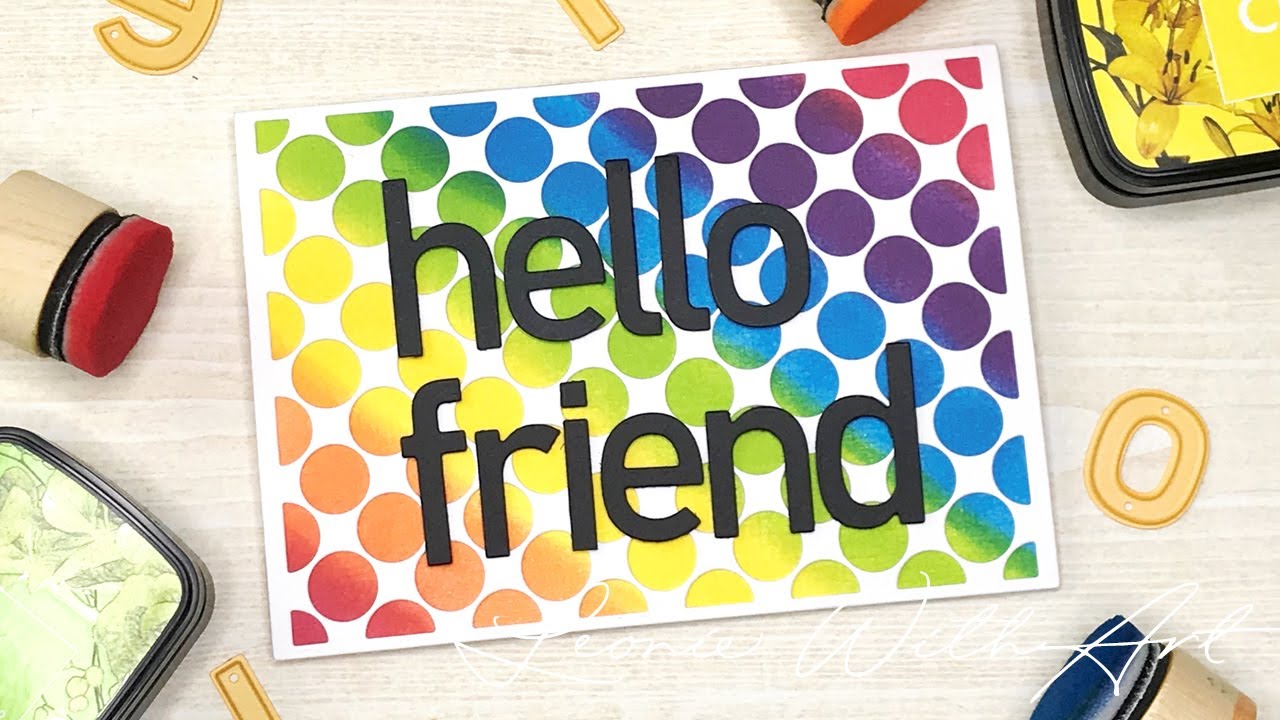 Nellie Snellen | Rainbow Background with Background Die