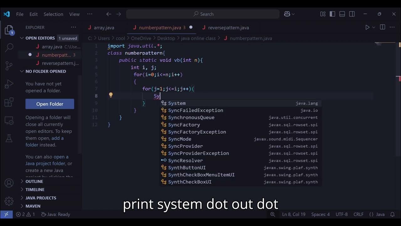 INCREASING NUMBER PYRAMID PATTERN USING JAVA..........#edit #viralvideo ...