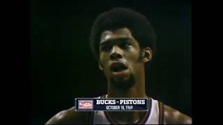 1969. Bucks vs Pistons - Lew Alcindor First NBA Game 1/2