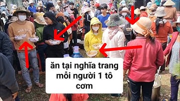 đám tang của người Êđê mỗi người ăn 1 tô cơm tại nghĩa trang.