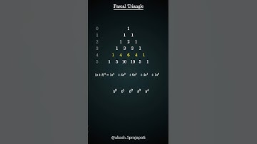 Pascal Triangle, Binomial Theorem #mathematics