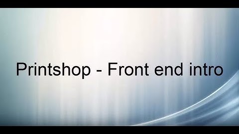 WordPress printshop frontend and Intro