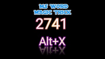 MS Word Magic trick #computer
