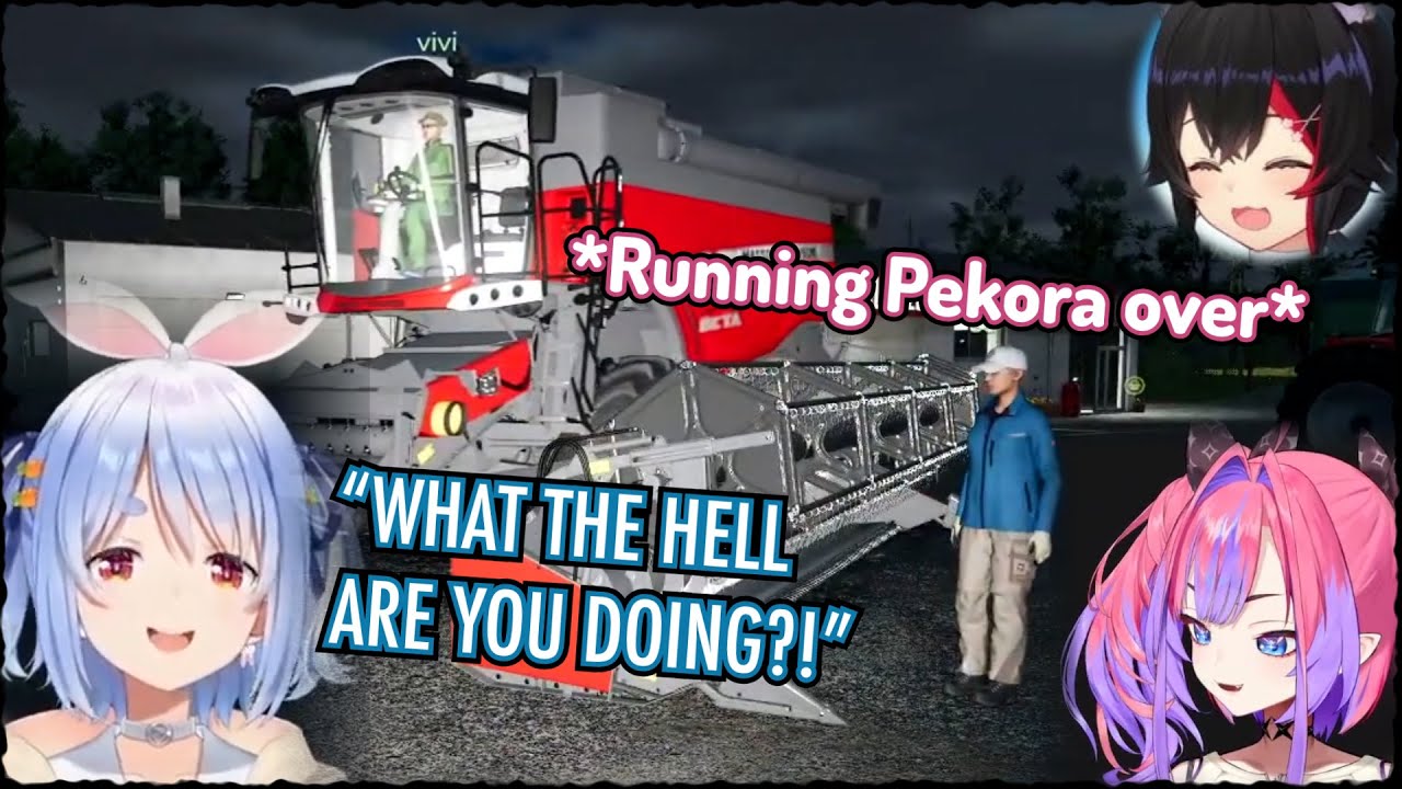 Vivi just cant stop messing up in farming simulator until Pekora rages nonstop