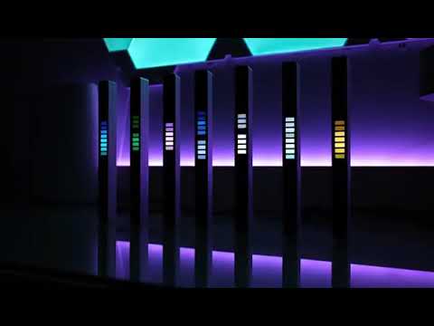 3D светодиодный RGB светильник с музыкальным управлением Bluetooth, видео 2